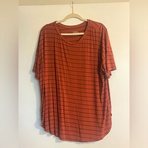 Women's Striped Orange Top